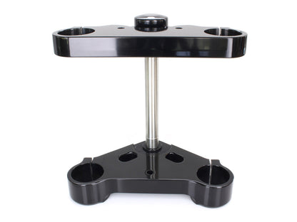 6 Degree Raked Triple Tree Kit - Black. Fits V-Rod 2012-2017 with 23in. Wheel Upgrade & Custom Bottom Mount Headlight.