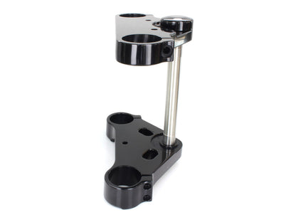 6 Degree Raked Triple Tree Kit - Black. Fits V-Rod 2012-2017 with 23in. Wheel Upgrade & Custom Bottom Mount Headlight.