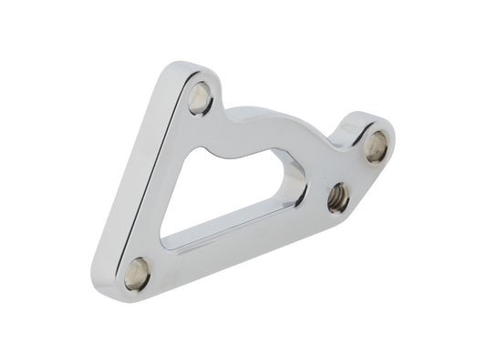 Left Hand or Right Hand Front Caliper Mount - Chrome. Fits FX & Sportster 1978-1983 Models with Narrow Glide Front End.
