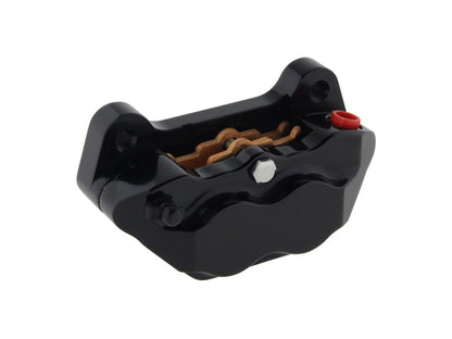 Rear Driveside 4 Piston Caliper & Mounting Bracket - Black. Fits Custom with 1in. Axle.