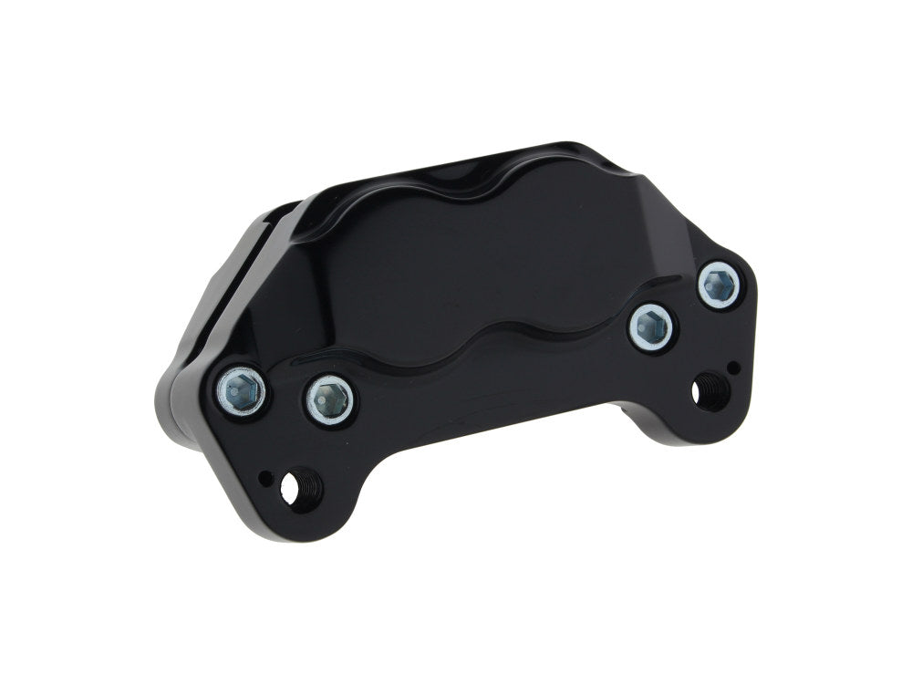 Rear Driveside 4 Piston Caliper & Mounting Bracket - Black. Fits Custom with 1in. Axle.
