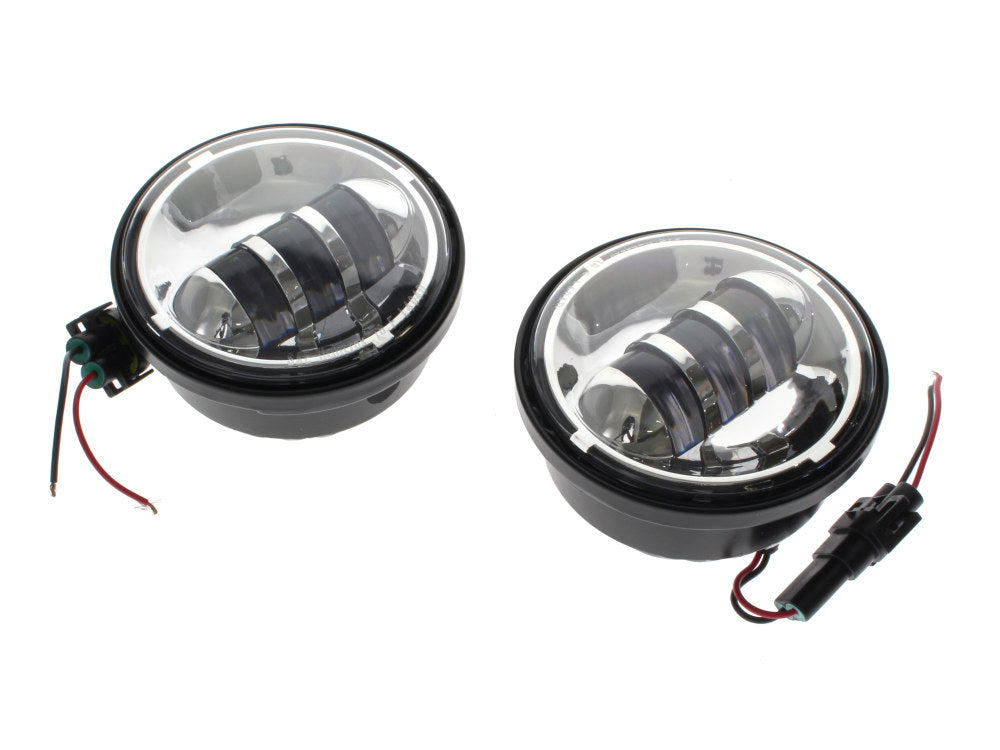 4-1/2in. LED Passing Lamp Inserts - Chrome.