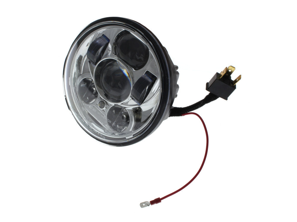 5-3/4in. LED HeadLight Insert with Parker - Chrome. Fits Most H-D with 5-3/4in. Headlight. Will not fit M8 Softail models.