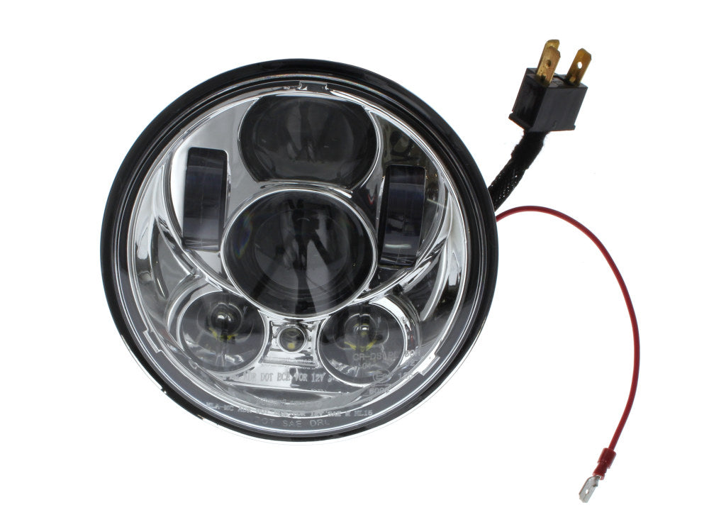 5-3/4in. LED HeadLight Insert with Parker - Chrome. Fits Most H-D with 5-3/4in. Headlight. Will not fit M8 Softail models.