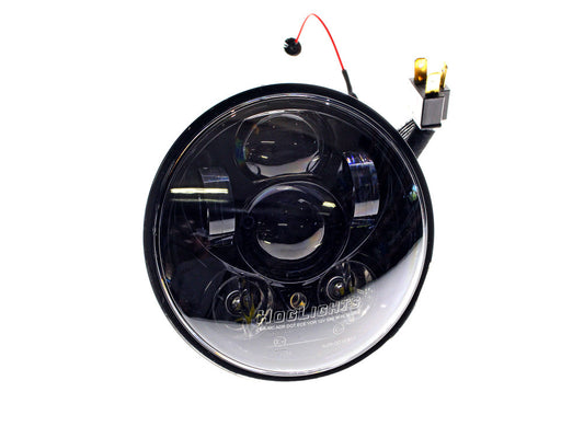 5-3/4in. LED HeadLight Insert - Black. Fits H-D Street 500 (XG500), Street 750 (XG750) & Indian Scout, Scout Sixty, Scout Bobber with 5-3/4in. Headlight.
