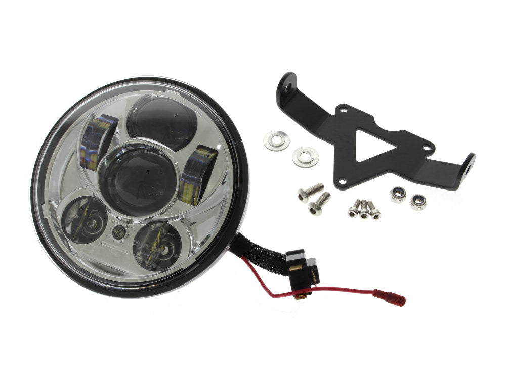 50w 5-3/4in. Headlight with Parker Light - Chrome. Fits most Yamaha.