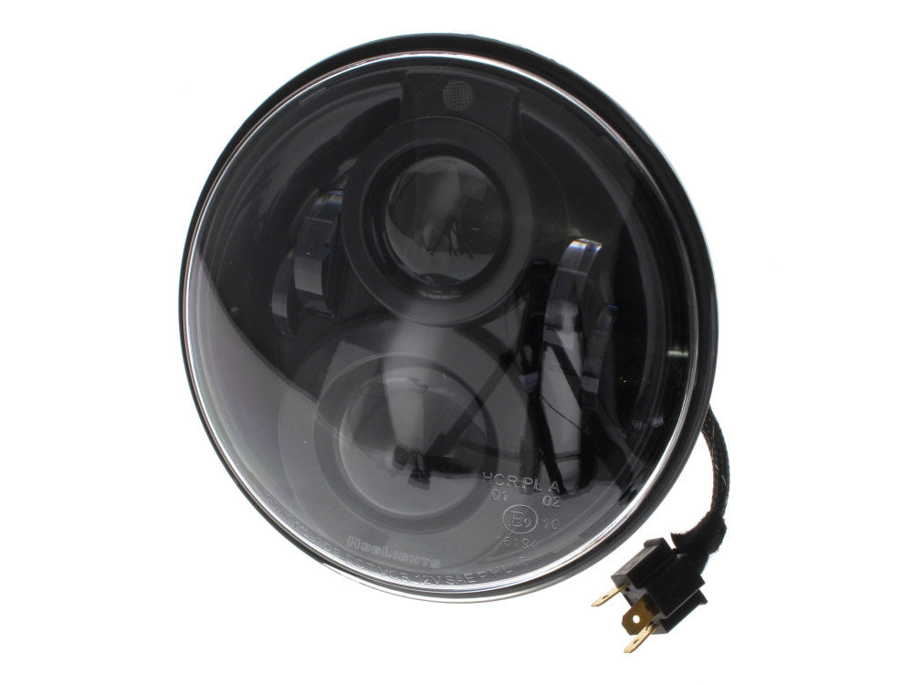 7in. LED HeadLight Insert with Parker - Black. Fits Most H-D, Indian Chief Classic & Dark Horse Models with 7in. Headlight.