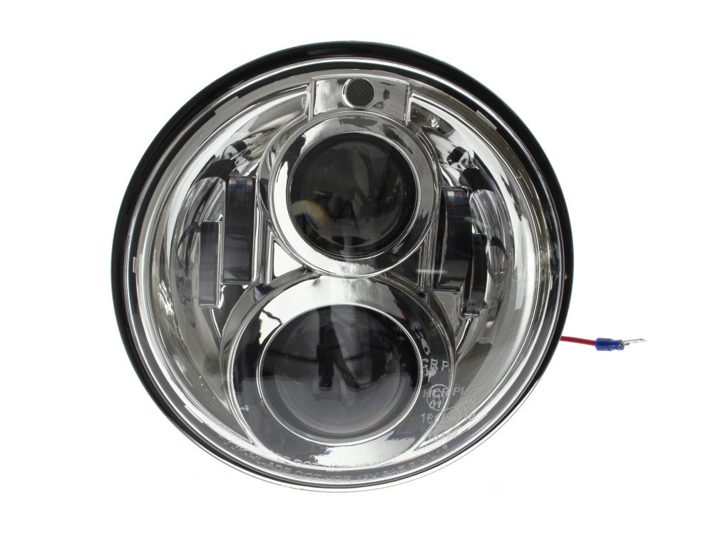 7in. LED HeadLight Insert with Parker - Chrome. Fits Most H-D, Indian Chief Classic & Dark Horse Models with 7in. Headlight.