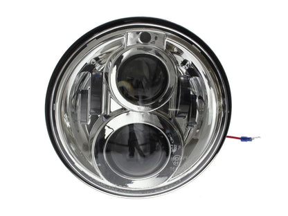 7in. LED HeadLight Insert with Parker - Chrome. Fits Most H-D, Indian Chief Classic & Dark Horse Models with 7in. Headlight.