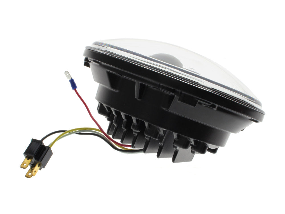 7in. LED HeadLight Insert with Parker - Chrome. Fits Most H-D, Indian Chief Classic & Dark Horse Models with 7in. Headlight.
