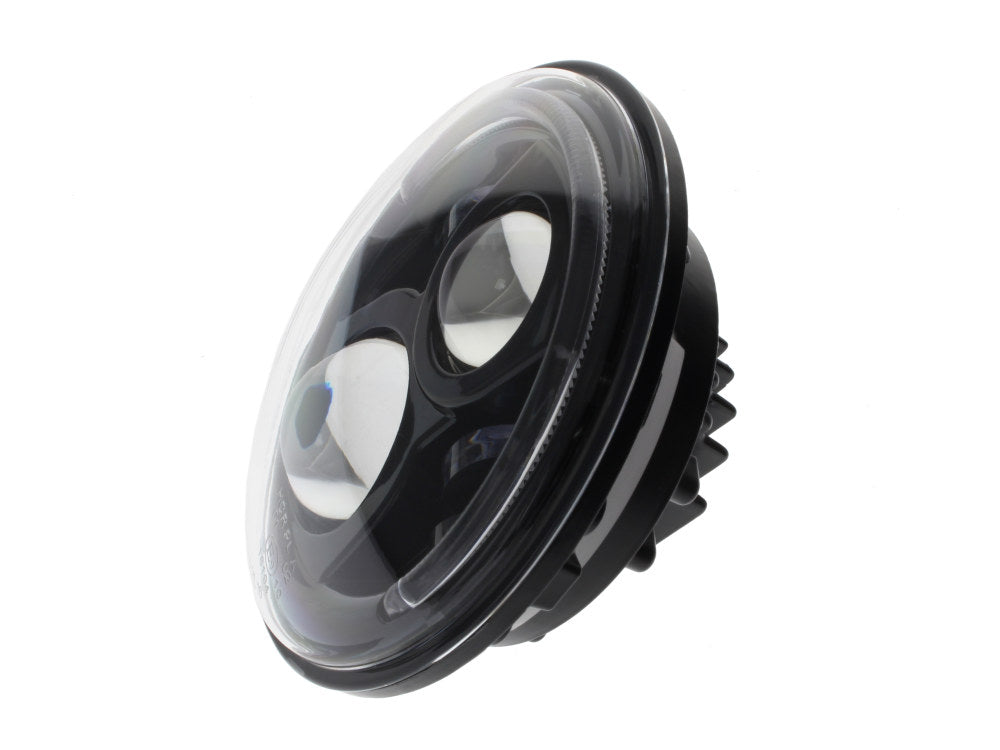 7in. 80w LED HeadLight Insert with Halo - Black. Fits Most H-D, Indian Chief Classic & Dark Horse Models with 7in. Headlight.