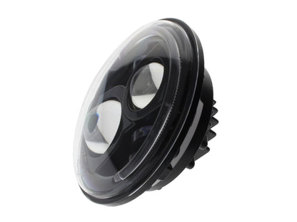 7in. 80w LED HeadLight Insert with Halo - Black. Fits Most H-D, Indian Chief Classic & Dark Horse Models with 7in. Headlight.