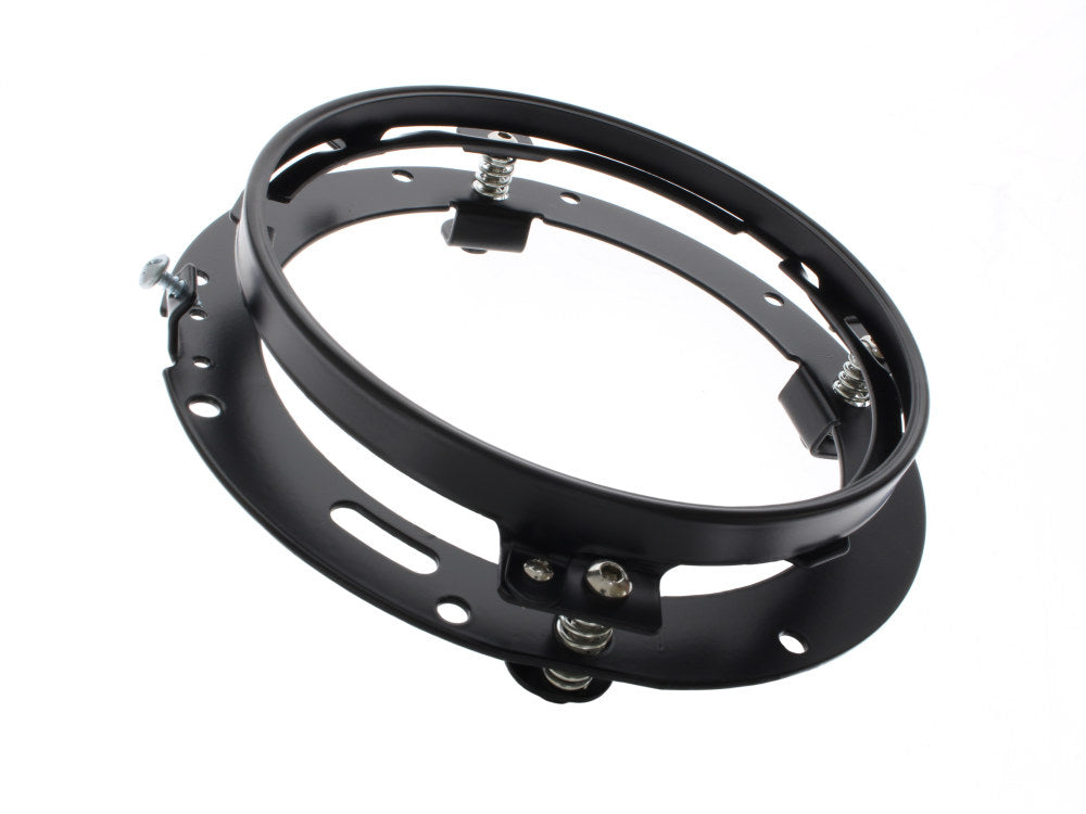 7in. Headlamp Insert Adaptor Bracket - Black. Fits All 2013 earlier Touring & all FreightTrain Nacelle.