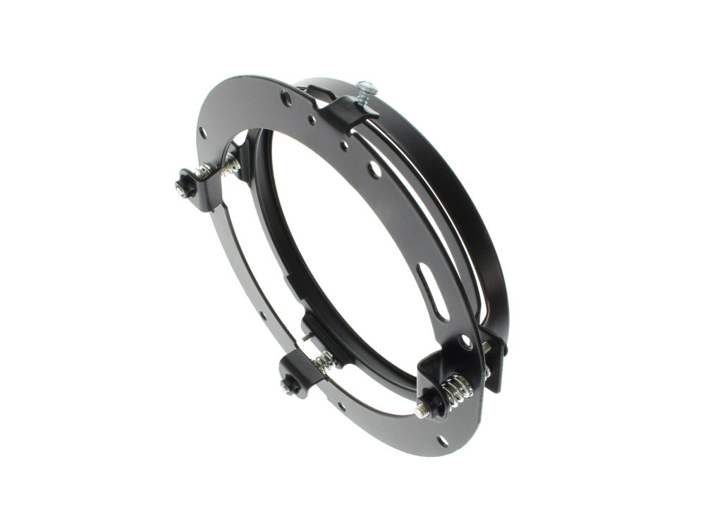 7in. Headlamp Insert Adaptor Bracket - Black. Fits All 2013 earlier Touring & all FreightTrain Nacelle.