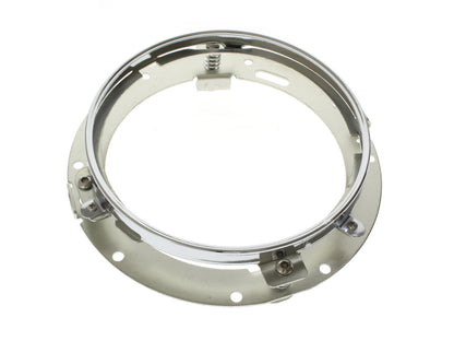 7in. Headlamp Insert Adaptor Bracket - Chrome. Fits All 2013 earlier Touring & all FreightTrain Nacelle.