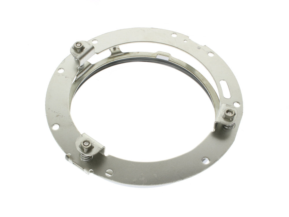 7in. Headlamp Insert Adaptor Bracket - Chrome. Fits All 2013 earlier Touring & all FreightTrain Nacelle.
