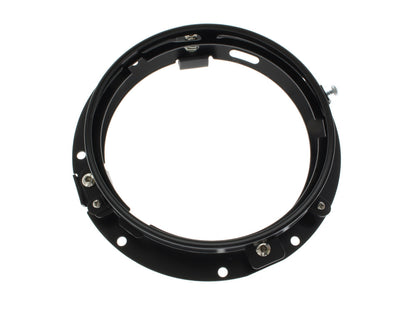 7in. Headlamp Insert Adaptor Bracket - Black. Fits All 2013 earlier Touring & all FreightTrain Nacelle.