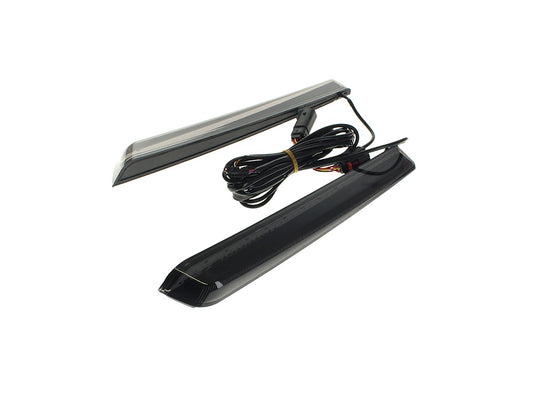 Saddlebag LED Lights. Red Run/Brake, Amber Turn, Smoke Lens. Fits Touring 2014-24 with HD Extended Bags.