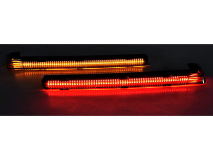 LED Tour Pak Arms - Amber Turn, Red Run/Brake, Black Housing, Smoke Lens. Fits Touring 2014up.