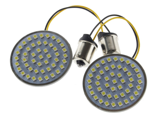 LED Amber Turn Signal Inserts. Fits Front and Rear on most Models With OEM Bullet Style Indicators 2002up.