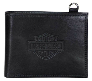 Harley-Davidson Leather Wallet - B&S Black Bifold