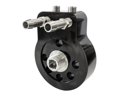 Oil Cooler Adaptor with By-pass. Fits Air Cooled Milwaukee-Eight 2018up