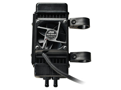 Fan Assisted 10 Row Vertical Oil Cooler Kit. Fits Softail 2018up