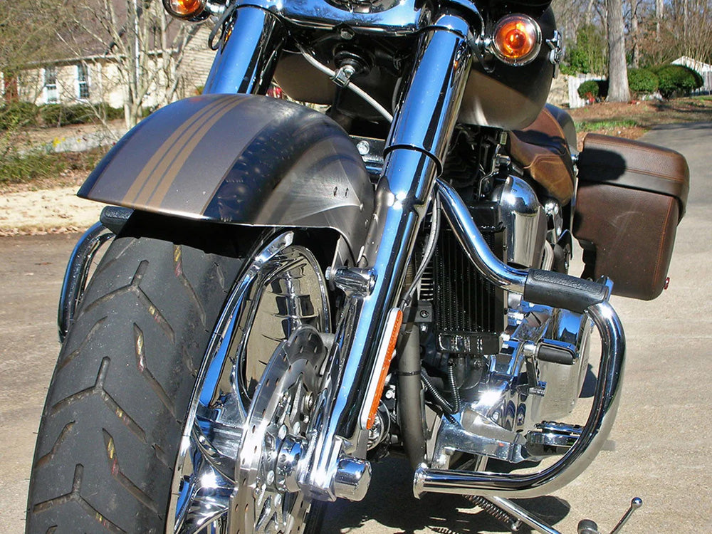 Fan Assisted 10 Row Vertical Oil Cooler Kit. Fits Softail 2018up