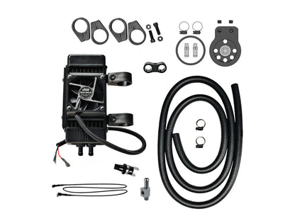 Fan Assisted 10 Row Vertical Oil Cooler Kit. Fits Softail 2018up