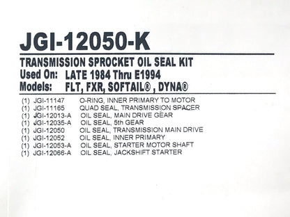 Transmission Main Drive Seal Kit. Fits Big Twin 1984-1994.
