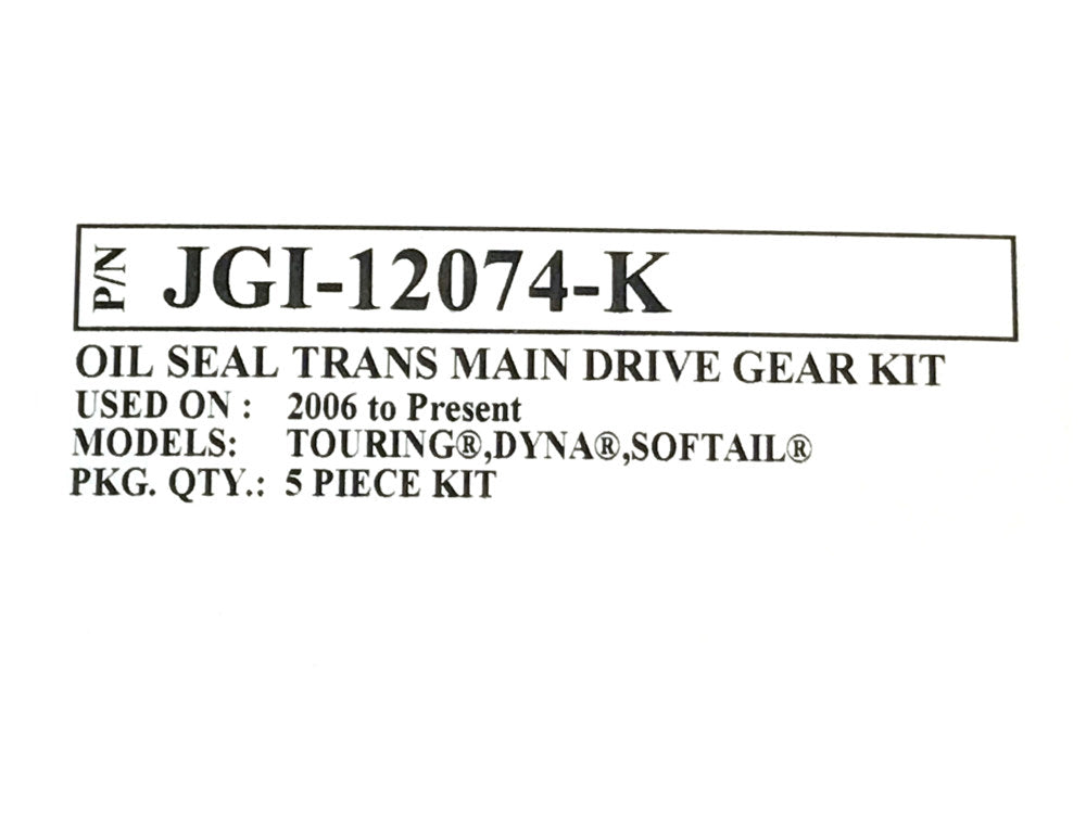 Transmisson Main Drive Seal Kit. Fits 6Spd Big Twin 2006up.