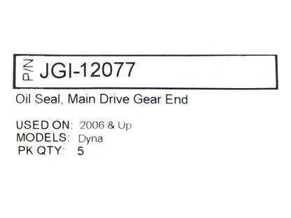 Main Drive Gear End Seal - Pack of 5. Fits 6Spd Big Twin 2006up.