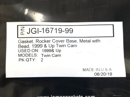 Rocker Cover Base Gaskets. Fits Twin Cam 1999-2017.