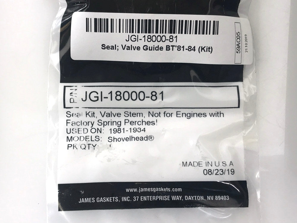 Valve Guide Seals. Fits Big Twin 1980-1984