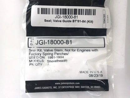 Valve Guide Seals. Fits Big Twin 1980-1984