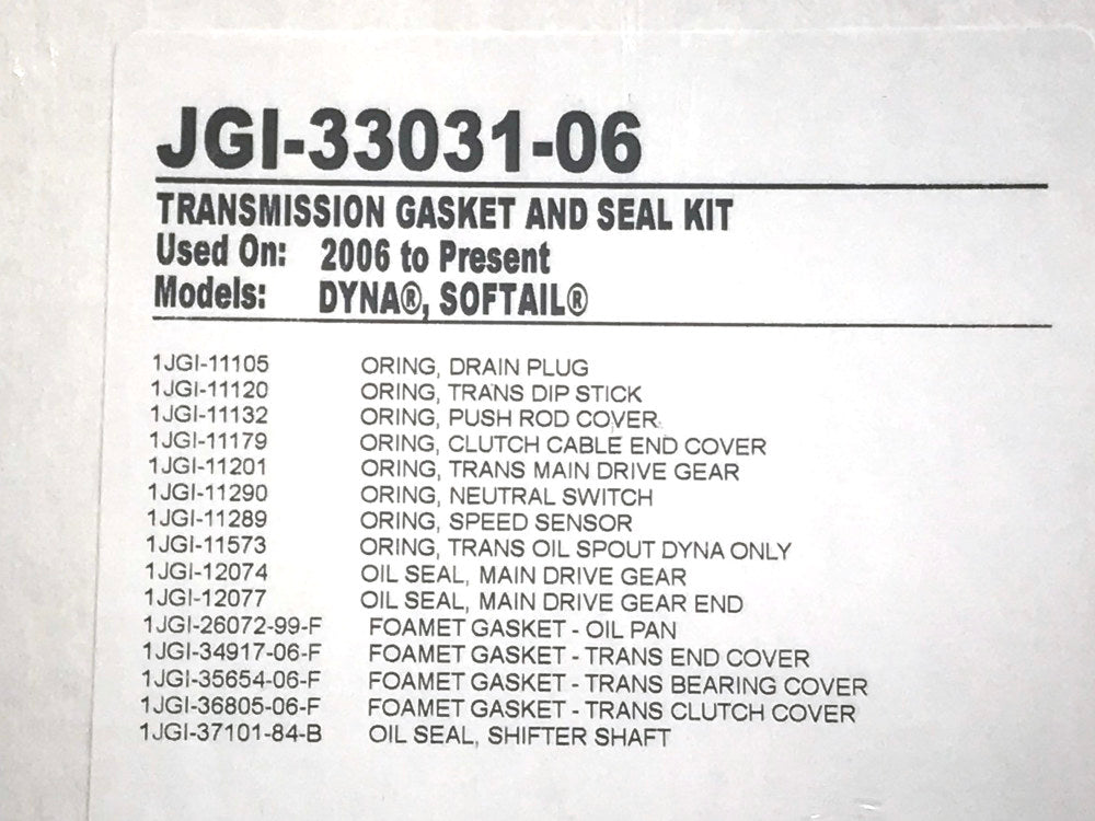 Transmission Gasket Kit. Fits Dyna 2006-2017 & Softail 2007-2017.