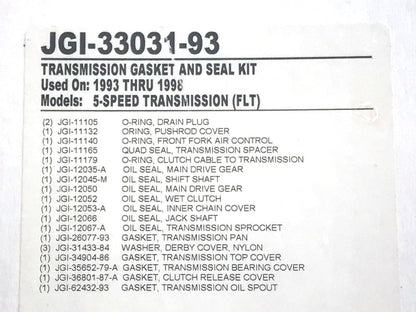 Transmission Gasket Kit. Fits Touring 1993-1998.