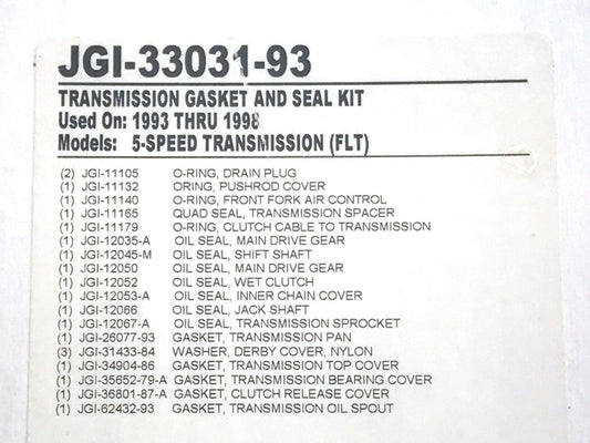 Transmission Gasket Kit. Fits Touring 1993-1998.