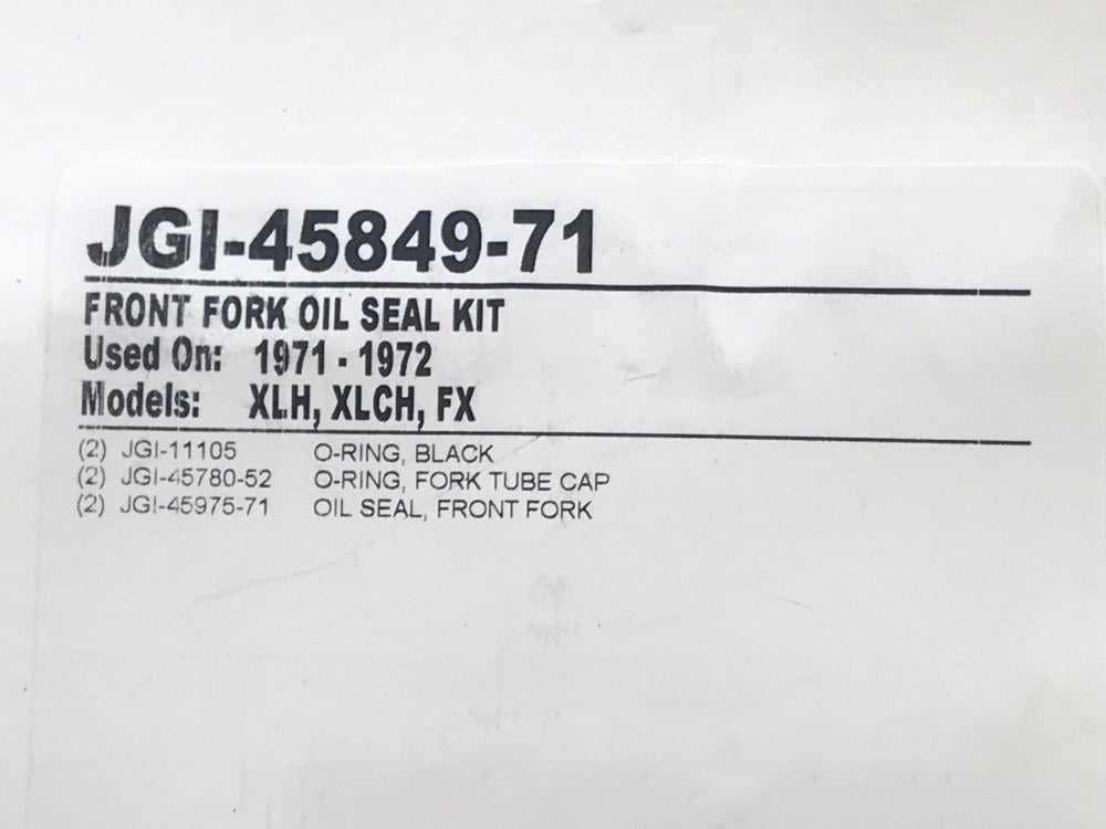 33.4mm Fork Seal Kit. Fits H-D 1971-1972 with Narrow Glide.