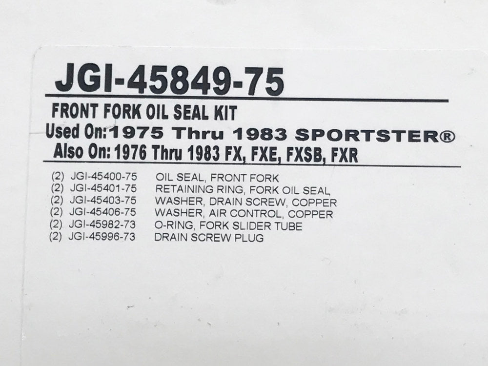 35mm Fork Seal Kit. Fits Sportster & FX 1975-1983.