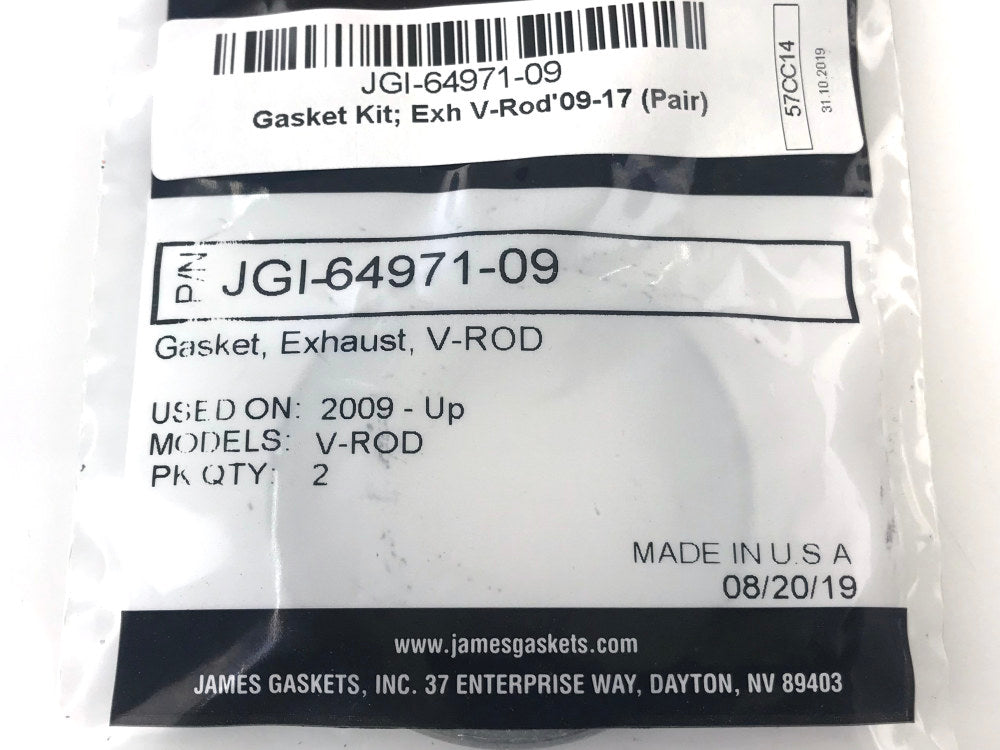 Exhaust Gasket Kit. Fits V-Rod 2009-2017.
