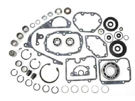 Transmission Rebuild Kit. Fits 5Spd Big Twin Late 1984-1990 with Fine Spline Main Drive Sprocket.