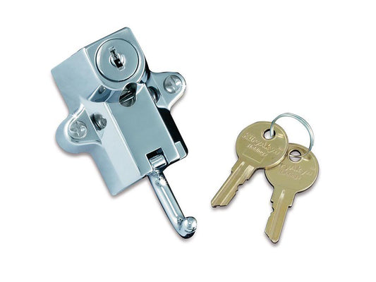 Universal Helmet Lock - Chrome. Fits 1-1/4in. to 1-1/2in. Tube.