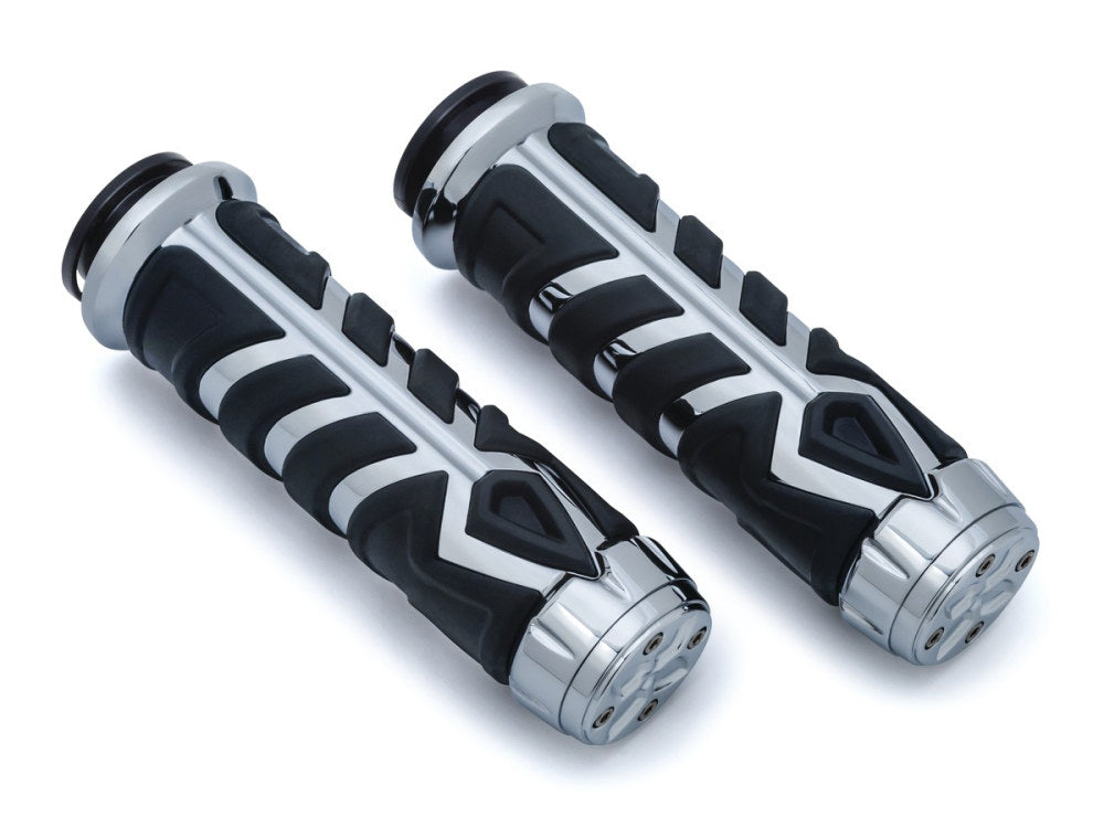 Spear Handgrips - Chrome. Fits Indian 2018up.