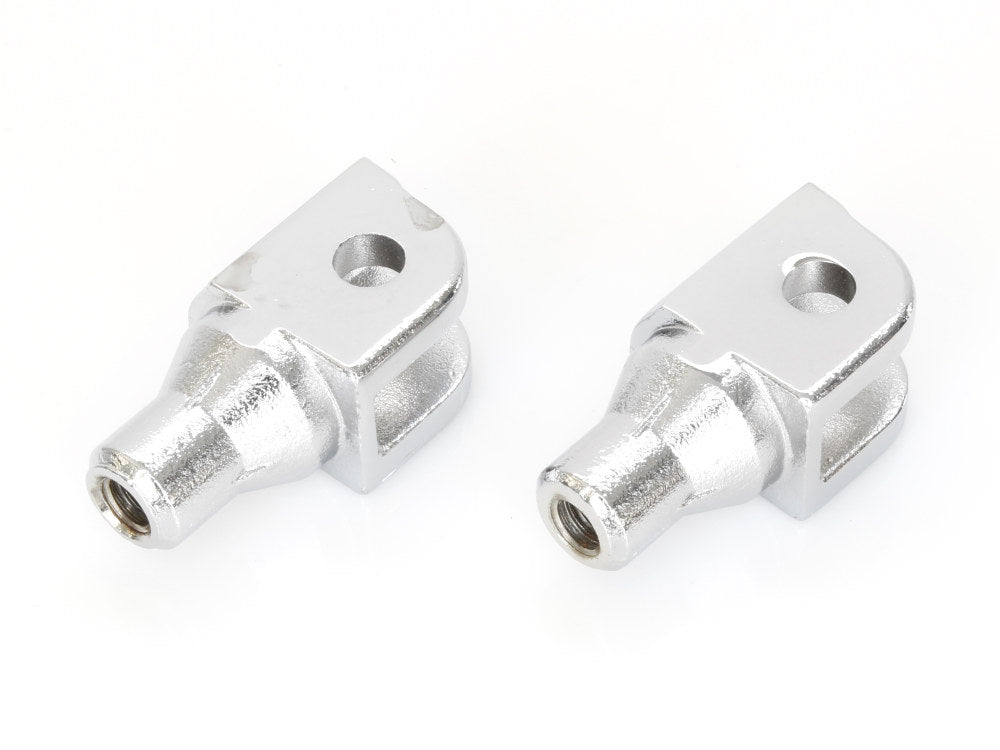 Front Footpeg Mounts - Chrome. Fits Honda & Suzuki.
