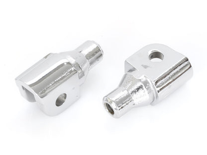 Front Footpeg Mounts - Chrome. Fits Honda & Suzuki.
