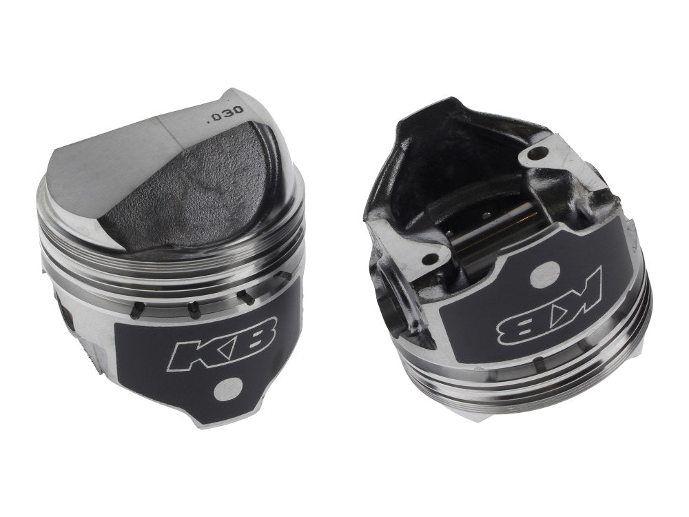 +.030in. Dome Top Pistons with 8.2:1 Compression Ratio. Fits Sportster 1972-1985 with 1000cc Engine.