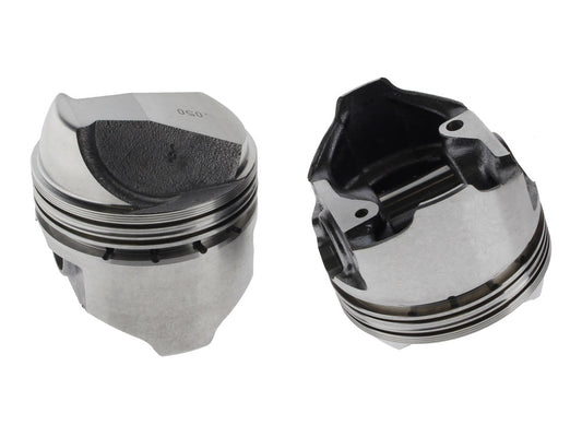 +.050in. Dome Top Pistons with 8.2:1 Compression Ratio. Fits Sportster 1972-1985 with 1000cc Engine.