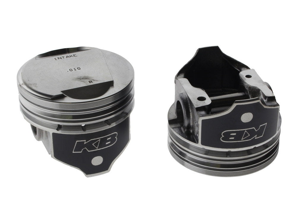 +.010in. Dome Top Pistons with 9.6:1 Compression Ratio. Fits Big Twin 1984-1999 with Evo Engine.