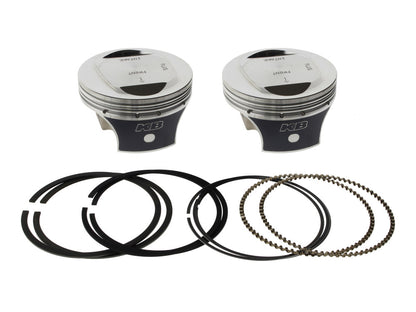 Std Dome Top Pistons with 10.5:1 Compression Ratio. Fits Twin Cam Twin Cam 2007-2017 with 103ci Engine & Big Bore 96ci to 103ci Conversion.